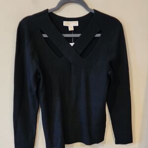 Georgeous Michael Michael Kors Black Cutout Sweater 0X NWT